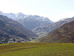 Blick in das Urserental bei Andermatt am 13. Oktober 2019.