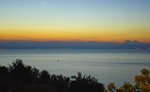 Abenddämmerung über das Adriatische Meer bei Izola.