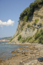 Steilküste westlich von Izola in Slowenien.