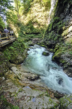 Die Vintgar-Klamm (slowenisch: Blejski Vintgar) 4 Kilometer nordwestlich von Bled in Slowenien.