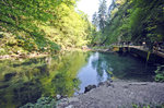 Die Vintgar-Klamm (slowenisch: Blejski Vintgar) 4 Kilometer nordwestlich von Bled in Slowenien.