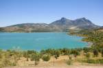 Embalse de Zahara-el Gastor. Aufnahmedatum: 18. Juli 2014.