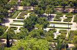 Málaga - Blick von Gibralfaro auf Jardines de Pedro Luis Alonso.