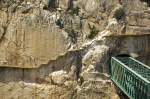 Treppen am Felsenwand bei El Chorro.