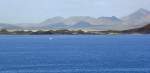 Aussicht von Punta del Papagayo (Lanzarote) auf Fuerteventura.