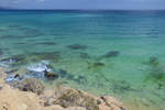 Meerblick vor Costa Calma auf der Insel Fuerteventura - Spanien. Aufnahme: 21. Oktober 2017.