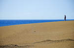 Das 20 Quadratkilometer große Wanderdünengebiet »El Jable« - Las Dunas de Corralejo auf Fuerteventura steht unter Naturschutz und schließt direkt den ca. 7 km langen weißen und feinkörnigen Sandstrand von Corralejo an.
Aufnahme: 18. Oktober 2017.