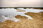 Das Wasser steigt in der Sotavento-Lagune an der Insel Fuerteventura in Spanien. Aufnahme: 17. Oktober 2017.