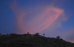 Morgenhimmel über Matas Blancas auf der Insel Fuerteventura in Spanien.
