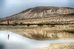 Spiegelung in der Lagune südlich von Costa Calma auf der Insel Fuerteventura in Spanien.
Aufnahme: 16. Oktober 2017.