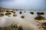 Flut an der Ostküste von der Insel Fuerteventura in Spanien.