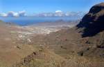 Aussicht von der Landesstraße GC-200 auf Gran Canaria. Aufnahme: Oktober 2009.