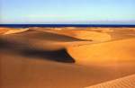 Dunas de Maspalomas auf Gran Canaria. Aufnahme: Februar 1986 (digitalisiertes Negativfoto).