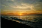 Am Strand von Calella in Spanien 2006