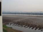 Der Mekong im Nordosten Thailands bei extremem Niedrigwasser am 17.03.2010.