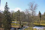 Blick auf den Kurpark von Franzensbad aus einem angrenzenden Hotel am 22.