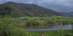 Blick aus dem Zugfenster auf die Elbe, irgendwo in Tschechien.