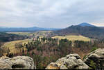 Blick in die Böhmische Schweiz vom Šaunštejn bei Vysoká Lípa (CZ).