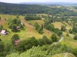 Blick von der Ruine Tollenstein im Sommer 2004, Lausitzer Gebirge in Nordbhmen