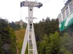 Mit der Seilbahn auf dem Jeschken, Sommer 2004