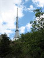 Turm mit Sendestation und Restaurant auf dem Jested (Jeschken), 1012m, bei Liberec (Reichenberg); 07.07.2007