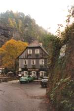 Schsisch-Bhmische-Schweiz, Hrensko, Gasthaus (Umgebindehaus)