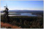 Blick vom Jelen Hora (Hassberg) ber die Prenitztalsperre hinweg zu Keilberg und Fichtelberg - 09.10.2011