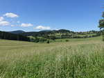 Hügellandschaft im Altvatergebirge nahe der polnischen Grenze, Mittelmähren (01.07.2020)