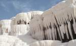 Kalksinterterassen von Pamukkale im April 1983. 