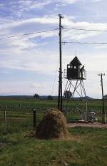 Die ungarisch österreichische Grenze am 18.6.1987 aus dem Zug  nach Sopron heraus fotografiert.