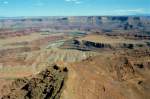 Blick vom Dead Horse Point auf den Colorado River im Juli 1998