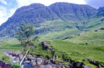 Im schottischen Hochland östlich von Fort William. Bild vom Dia. Aufnahme: Juni 1991.