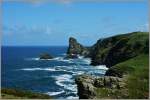 Blick auf Long Island vom Kstenwanderweg aus zwischen Boscastle und Tintagel.