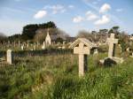 Der Wanderweg von Lelant nach St.Ives fhrt an diesem Friedhof vorbei.
(April 2008)