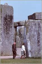 Stonehenge im Sommer 1977, seit 1986 Weltkulturerbe. Scan vom Dia.