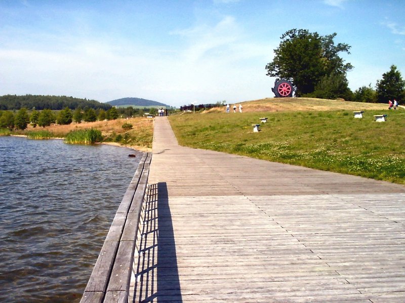 Uferpromenade an Olbersdorfer See im Sommer 2004