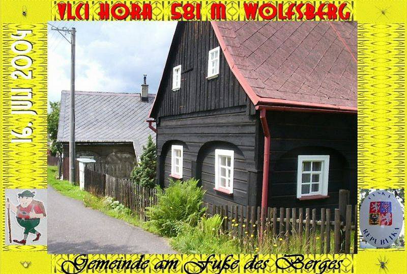 Umgebindehaus am Wolfsberg in Nordbhmen, CZ. Aufnahme vom Sommer 2004