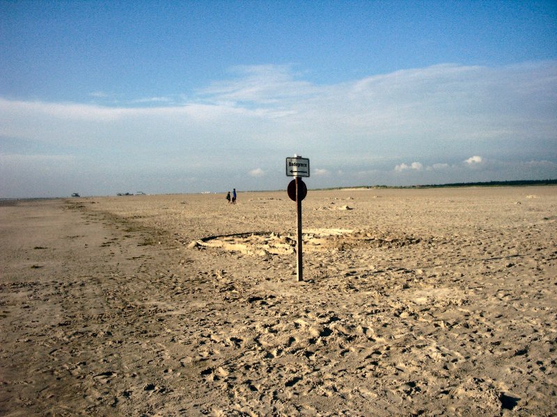 Unendlich weiter Strand bei St. Peter-Ording, Sommer 2003