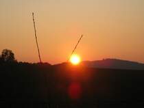 Sonnenuntergang in Putzkau in der Oberlausitz (Sachsen)