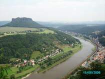 Blick von der Festung Knigstein zum Lilienstein
