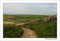K�stenwanderweg von der Poldhu Cove zur Church Cove bei Gunwalloe, The Lizard Cornwall England.