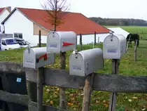 Amerikanische Briefk�sten in Herne-Holthausen am 8. November 2009. 
