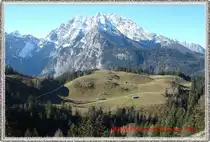 Berchtesgadner-Land: K�nigsbachalmen mit Watzmann im Hintergrund. 17.11.09