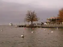 Wochenendstimmung an der Anlagestelle von Vevey.
(November 2009)