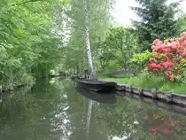 Ruhender Kahn im Spreewald bei L�bbenau