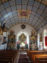 Kirche in Urach/Schwarzwald,
Innenansicht,
Sept.2009