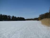 Grevesmhlen; zugefrohrener und verschneiter Ploggensee, 16.02.2010