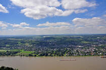 Blick vom Drachenfels nach S�d-Westen �ber den Rhein in Richtung Eifel - 13.06.2010