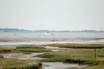 Blick auf die Wattseite der Insel Spiekeroog am 21.08.2010