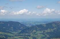 Alpenpanorama von der Rhonenspitze aus gesehen (VII): Blick ins Alpenvorland ...

